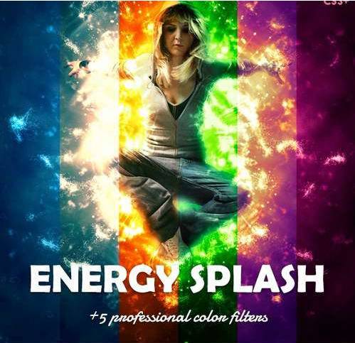 Energy Splash Photoshop Action - 13402926