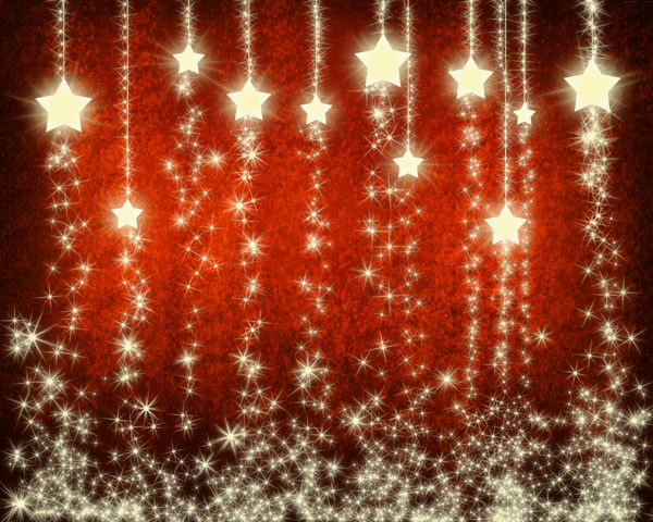 Новорічний фон зі сніжинками та зірочками