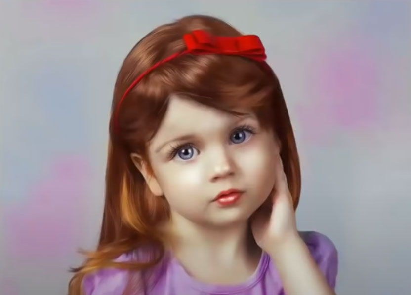 Обробка дитячого фото в стилі Doll Face в фотошоп.