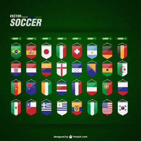 World Cup Flags Vector