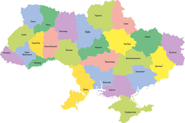 Карта України в векторі