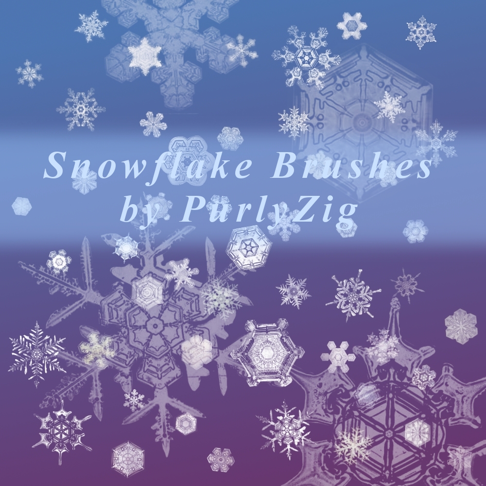 Пензлі для GIMP - Snowflakes Brush by  PurlyZig